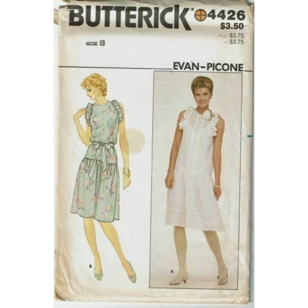 Butterick Sewing Pattern 4426 Misses Dress Size 8 Evan Picone